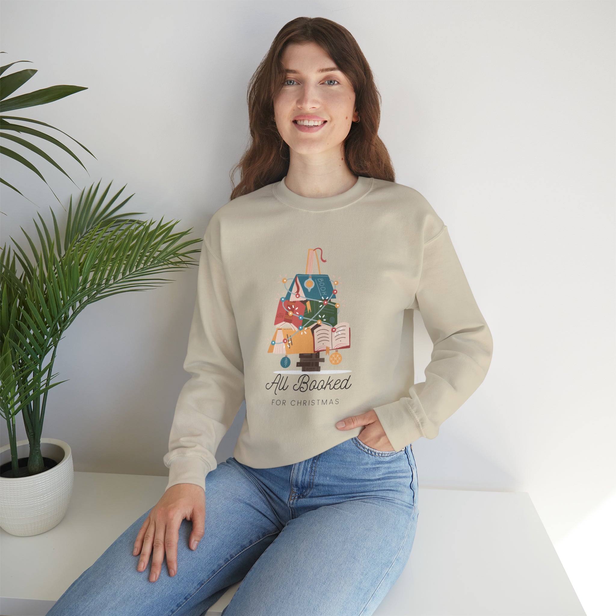 Christmas All Booked Crewneck Sweatshirt