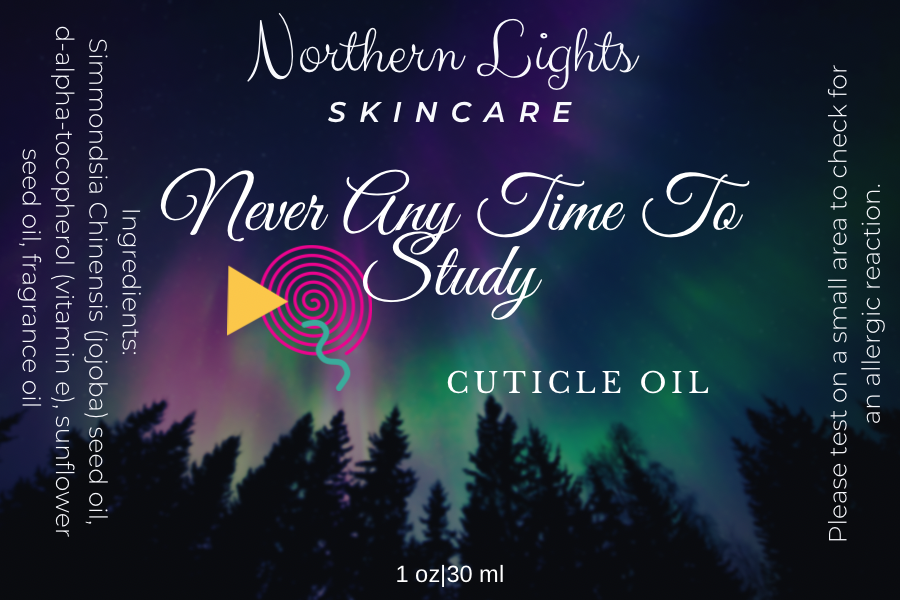 Never Any Time To Study Cuticle Oil